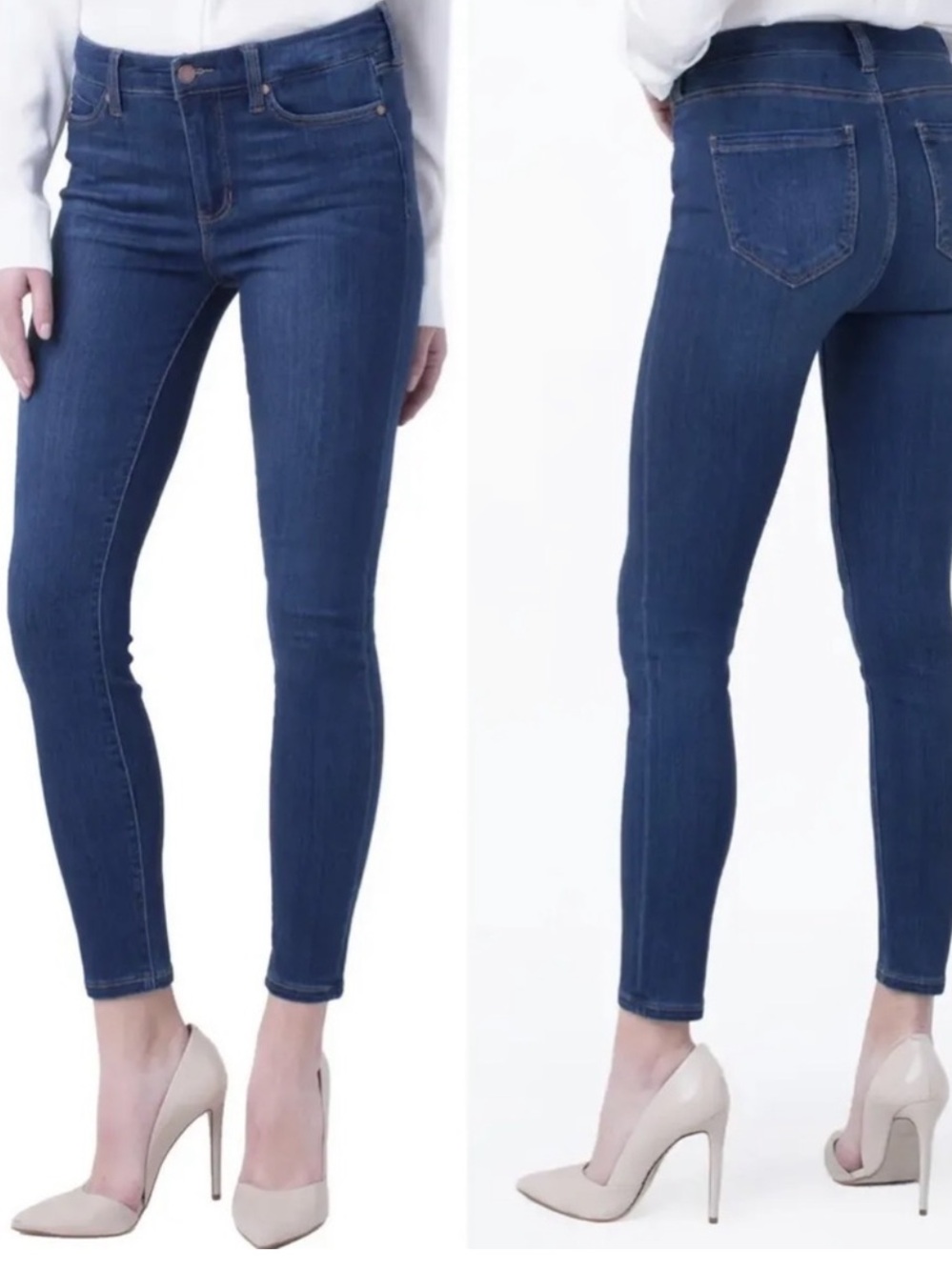 Liverpool Ankle Skinny Jeans in Dark Blue Denim size 6